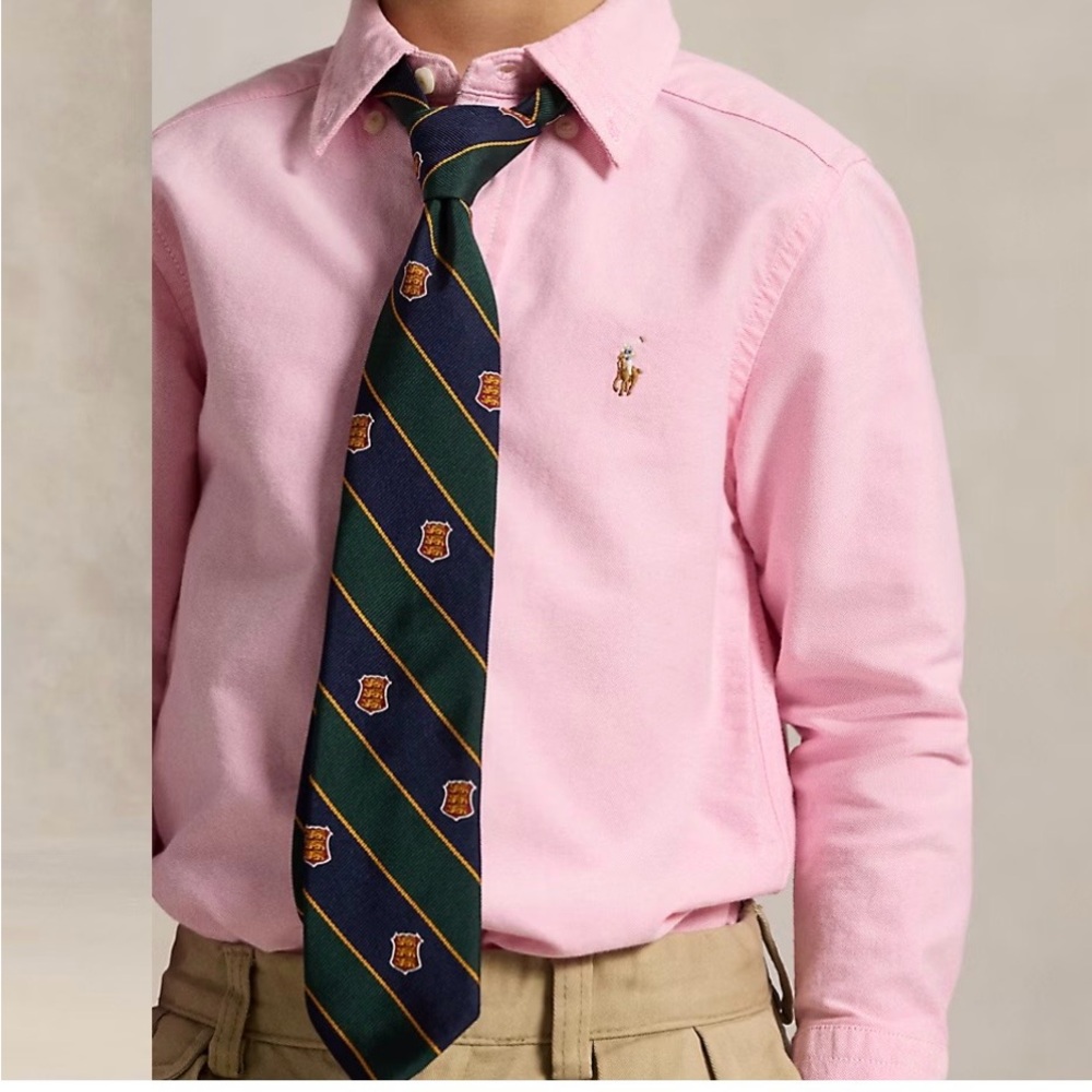 Ralph Lauren Boys’ Iconic Oxford Light Pink Dress Shirt